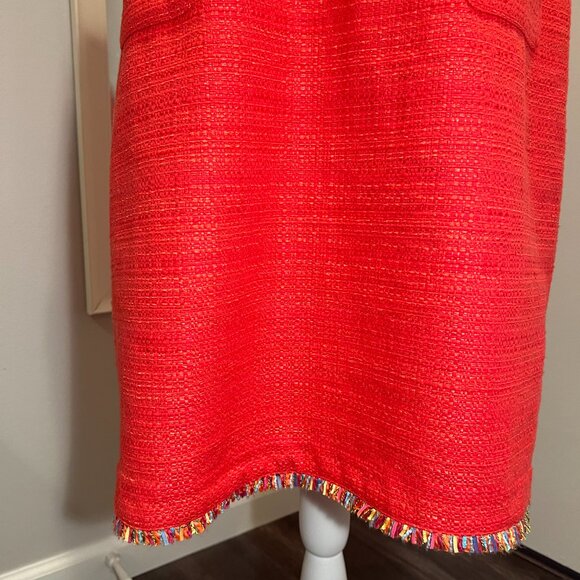 NWT Talbots Textured Fringe Neck Shift Dress, Size 16 - Picture 6 of 16